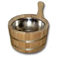 ушат 3л, с нержавеющей вставкой, дуб, 212f, банный эксперт