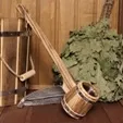черпак добрыня 0,25л с нержавеющей вставкой, банный эксперт