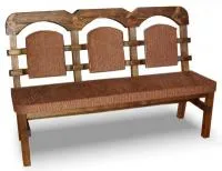 скамья №3 180х57х50 см массив сосны старение, палисандр, ирб