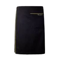 килт мужской черный лен с цветной полосой woodson