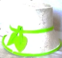 шапка для бани шляпа с березовыми листиками, белая, жар-банька