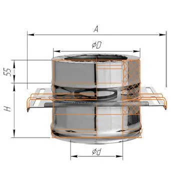 площадка феррум монтажная (430 + нерж.), ф300/400, по воде