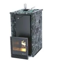 печь для бани изистим геленджик м2 premium в трехстор. кожухе из пироксенита вход слева откр.верх