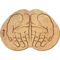 коврик для сауны ладони пробковый (43х30см) банные штучки