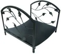 дровница, воронёная сталь, 33х39,5х37см, банные штучки с рисунком