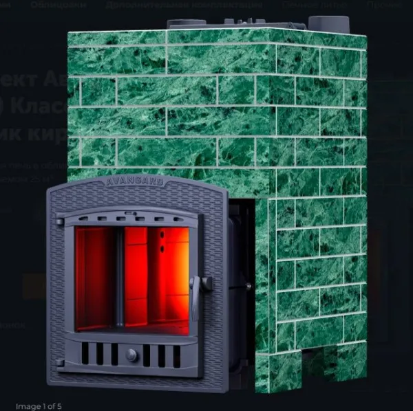 печь для бани gfs гром 30п2 чугунная в облицовке президент 1020/40 талькомагнезит с порталом