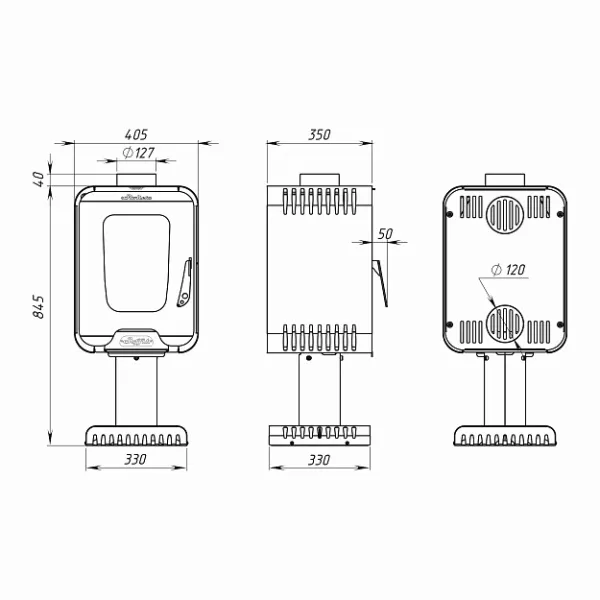 печь-камин ермак stoker soffit 7-s