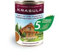 состав krasula защитно-тонирующий д/древесины, орех, 0,95л,  норт